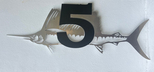 Custom sailfish house number